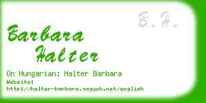 barbara halter business card